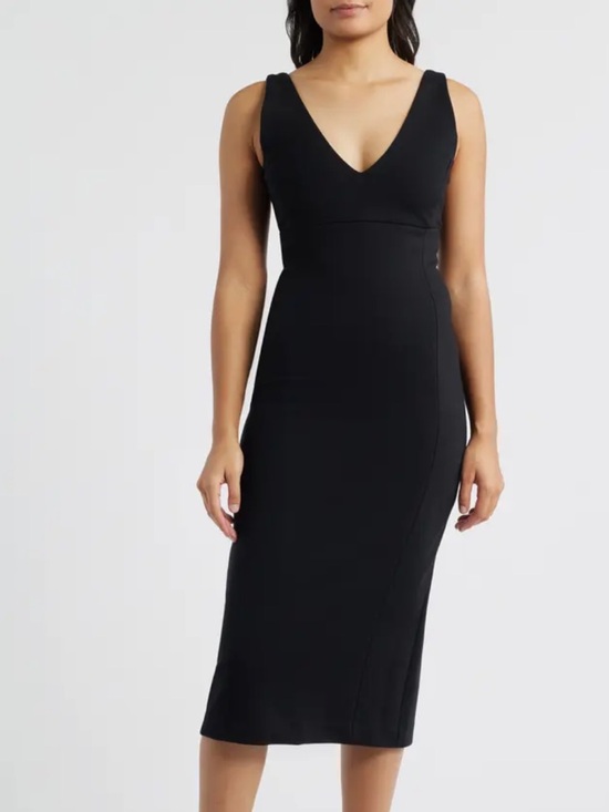 SPANX Dresses & Skirts - NWT SPANXshape Ponte V Neck Sleeveless Midi Dress